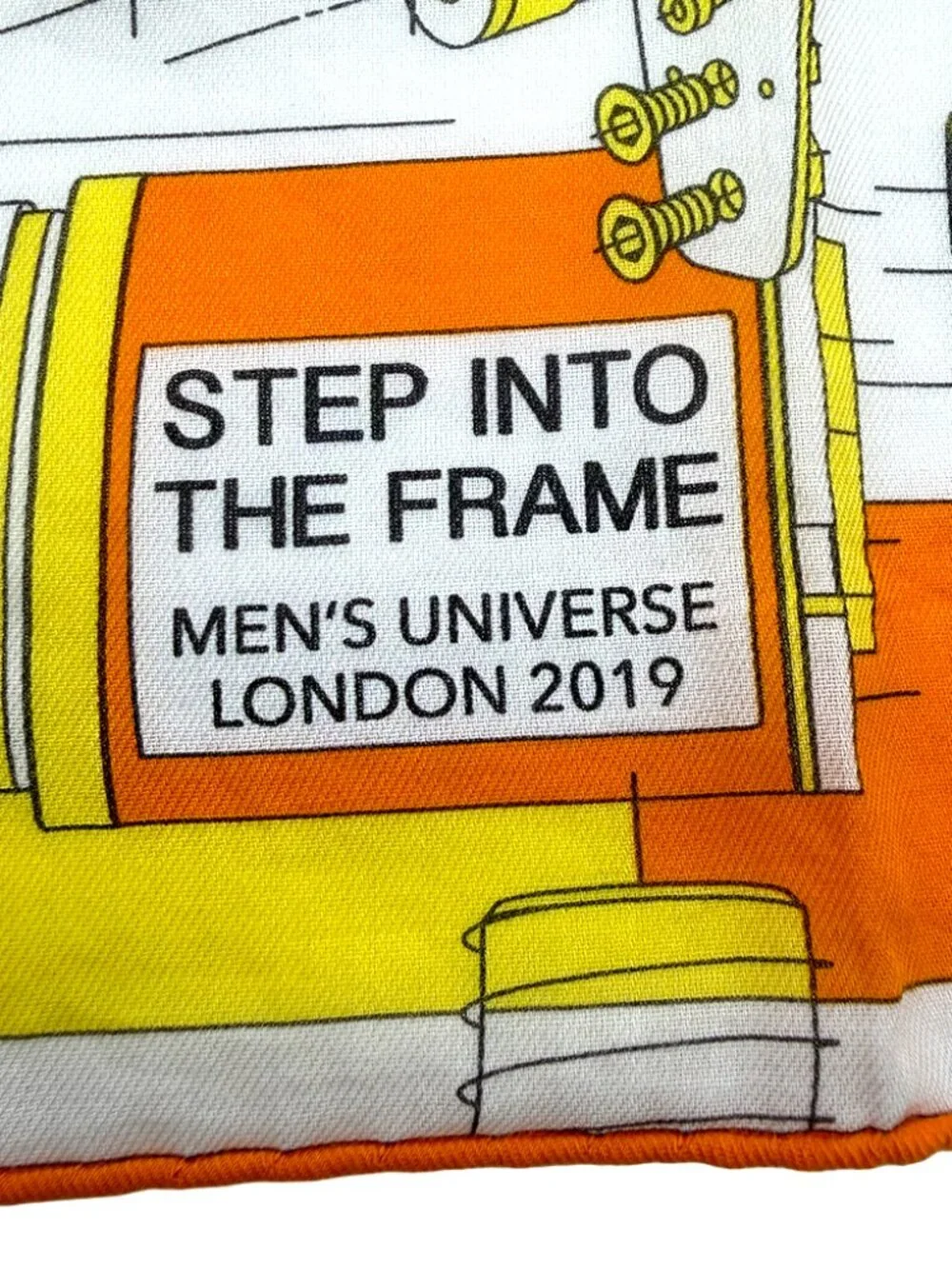 Hermès Step into the Frame 100% Cotton Scarf 2019 Men's Collection